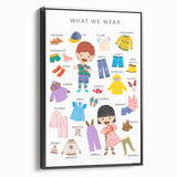 Clothing Educational Wall Art - Kids' Learning Poster