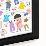 Clothing Educational Wall Art - Kids' Learning Poster