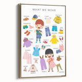 Clothing Educational Wall Art - Kids' Learning Poster