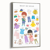 Clothing Educational Wall Art - Kids' Learning Poster