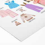 Clothing Educational Wall Art - Kids' Learning Poster