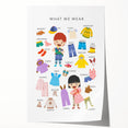 Clothing Educational Wall Art - Kids' Learning Poster