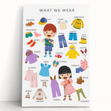 Clothing Educational Wall Art - Kids' Learning Poster