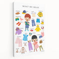 Clothing Educational Wall Art - Kids' Learning Poster