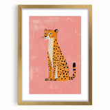 Stylish Cheetah Illustration - Playroom Wall Art