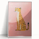 Stylish Cheetah Illustration - Playroom Wall Art
