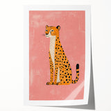 Stylish Cheetah Illustration - Playroom Wall Art