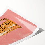 Stylish Cheetah Illustration - Playroom Wall Art