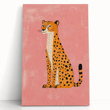 Stylish Cheetah Illustration - Playroom Wall Art