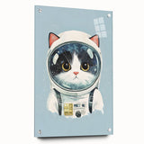 Astronaut Cat Nursery Wall Art - Baby Room & Kids Room Decor