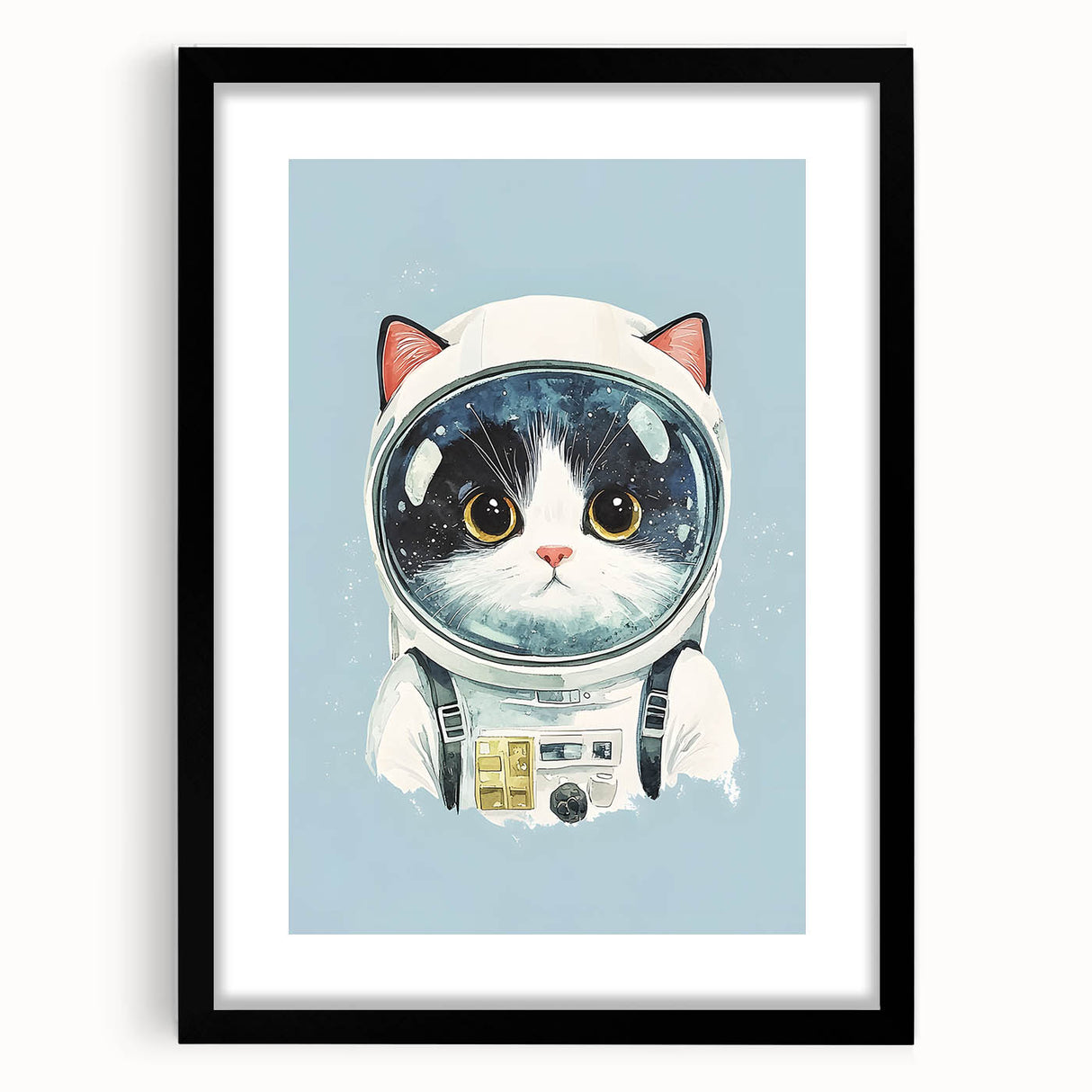 Astronaut Cat Nursery Wall Art - Baby Room & Kids Room Decor