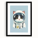 Astronaut Cat Nursery Wall Art - Baby Room & Kids Room Decor