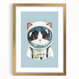 Astronaut Cat Nursery Wall Art - Baby Room & Kids Room Decor