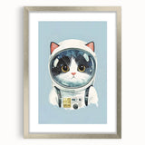 Astronaut Cat Nursery Wall Art - Baby Room & Kids Room Decor