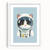Astronaut Cat Nursery Wall Art - Baby Room & Kids Room Decor