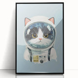 Astronaut Cat Nursery Wall Art - Baby Room & Kids Room Decor