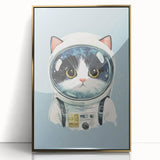 Astronaut Cat Nursery Wall Art - Baby Room & Kids Room Decor