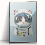 Astronaut Cat Nursery Wall Art - Baby Room & Kids Room Decor