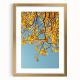 Extra large abstract art print in textured gold, featuring autumnal hues on a framed canvas, ideal for living room decor.