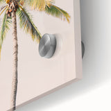 Large abstract wall art on acrylic glass featuring mid-century modernist swirls in warm summer tones.