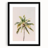 Abstract art print featuring vibrant summer hues on textured canvas, framed in black, ideal for living room decor.