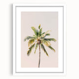 Abstract art print featuring vibrant summer hues on a white framed canvas, ideal for dining room decor.