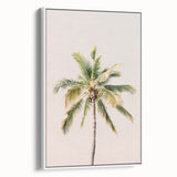 Vintage poster art of summer season on extra large framed canvas, featuring colorful art on a black background.