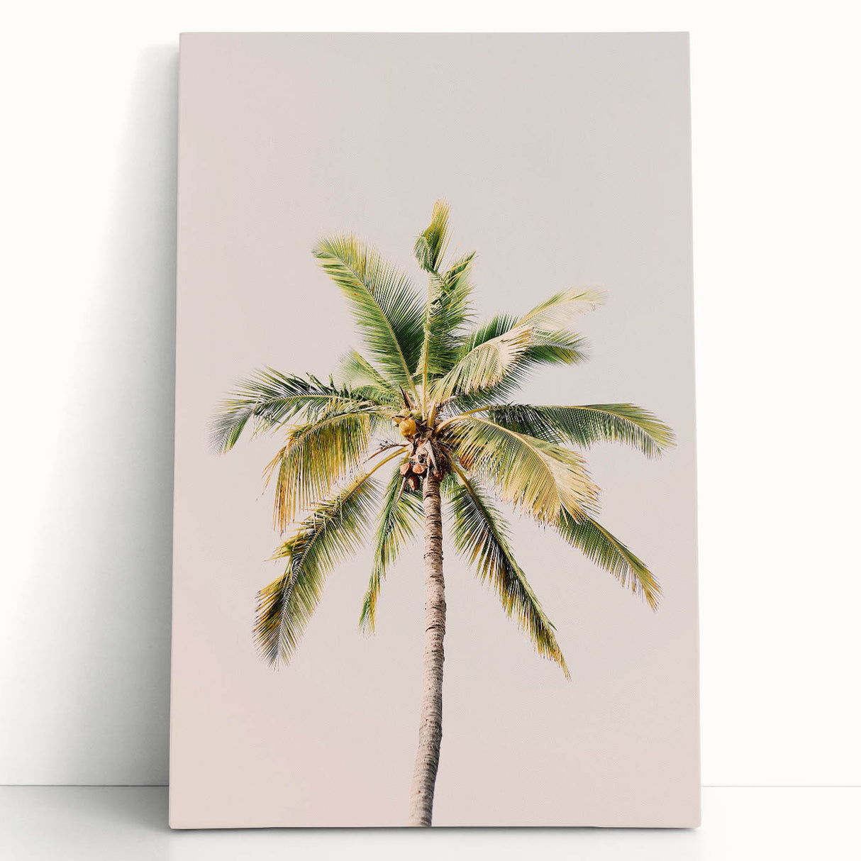 Large black and white stretched canvas depicting a summer-themed abstract design, ideal for kitchen wall art.