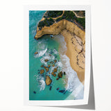 Stunning rolled print of a dramatic cliff landscape, showcasing vibrant colors and intricate details, perfect for home decor. Packaged securely in a durable tube.