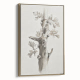 Nature Sketch - Monochrome Tree Trunk Living Room Wall Art