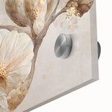 Close-up of vibrant abstract floral wall art design printed on acrylic glass, showcasing intricate colors and textures, ideal for modern home decor.