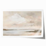 Abstract landscape wall art print showcasing vibrant colors and fluid shapes, rolled and ready for display, ideal for modern home decor.