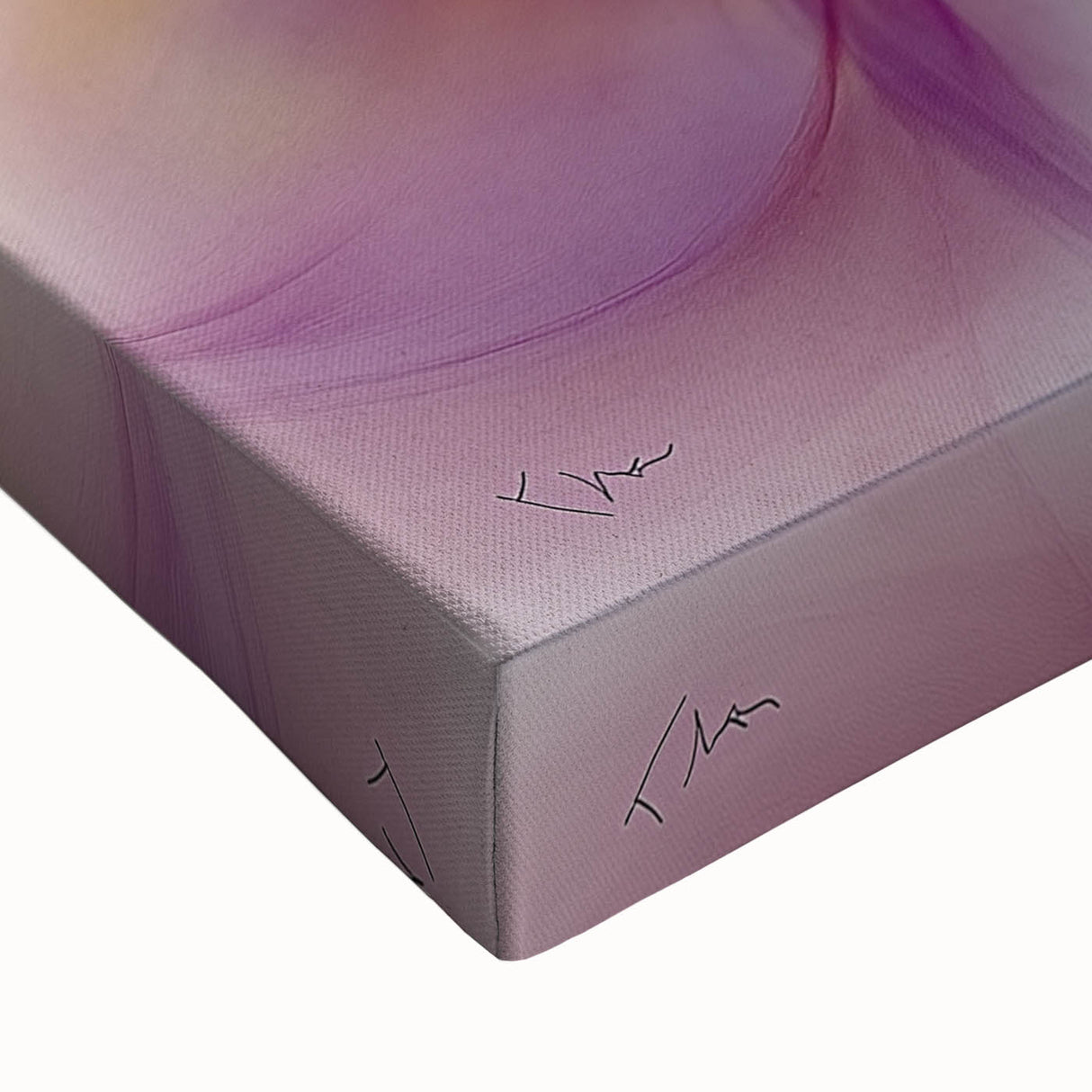 Minimalist Abstract Wall Art – Plum and Gold Flow on Soft Lavender
