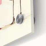 Large abstract wall art on acrylic glass featuring vibrant, colorful geometric shapes, ideal for dining room art.