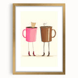 Extra large abstract art print in textured style, featuring muted gold and cream tones on a framed canvas.