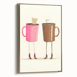 Framed vintage poster art of a black and gold landscape painting on canvas, ideal for bedroom wall decor.