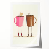 Extra large rolled print of colorful floral art on a white background, ideal for dining room wall decor.