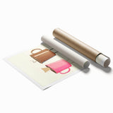 Extra large rolled print featuring a floral design in pastel shades, ideal for classy bathroom or large living room wall art.