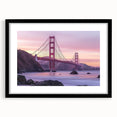 Black landscape bridge frame with mat, showcasing a sleek front view, perfect for enhancing decor in modern interiors. Ideal for displaying artwork or photography.