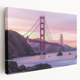 Landscape canvas artwork depicting a serene bridge scene with vibrant colors and intricate details, designed for home decor. Perfect for enhancing living spaces.