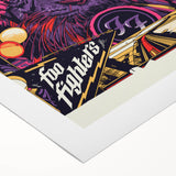 Foo Fighters Retro Wall Art - Vintage Psychedelic Tiger Poster