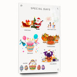 Special Days Educational Wall Art - Kids' Learning Poster