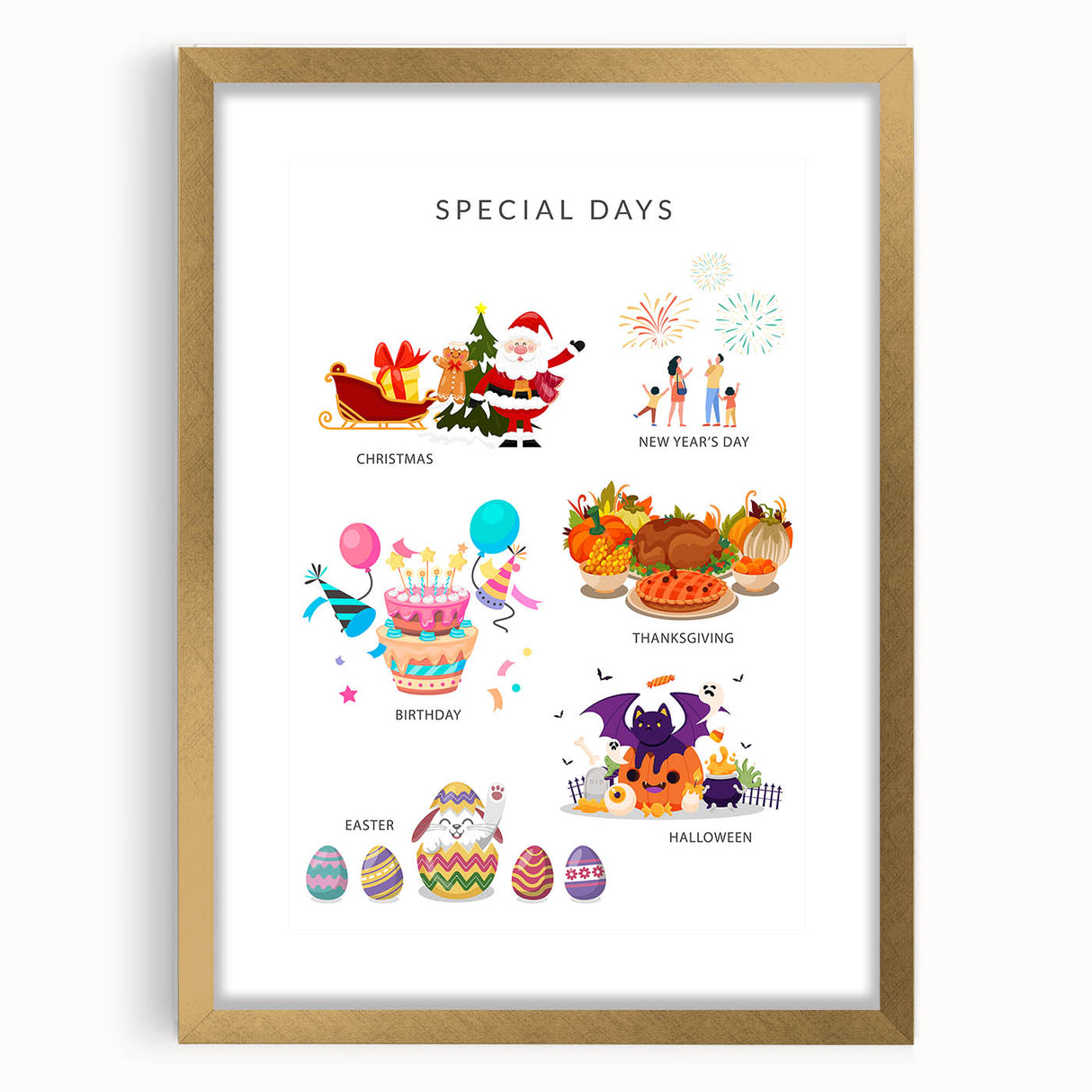 Special Days Educational Wall Art - Kids' Learning Poster