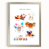 Special Days Educational Wall Art - Kids' Learning Poster