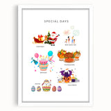 Special Days Educational Wall Art - Kids' Learning Poster