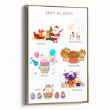 Special Days Educational Wall Art - Kids' Learning Poster