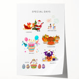 Special Days Educational Wall Art - Kids' Learning Poster