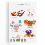 Special Days Educational Wall Art - Kids' Learning Poster