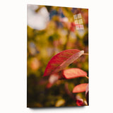 Large abstract wall art in vibrant autumn hues on acrylic glass, ideal for bedroom or dining room decor.