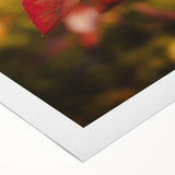 Art deco poster featuring a stylized autumn scene in warm orange and brown tones on rolled canvas.